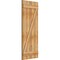 Ekena Millwork Joined Board-n-Batten Shutters w/Z-Bar, Rough Sawn Western Red Cedar, 21 1/2W x 54H, PR RBJ06Z21X054RWR - alternate 3